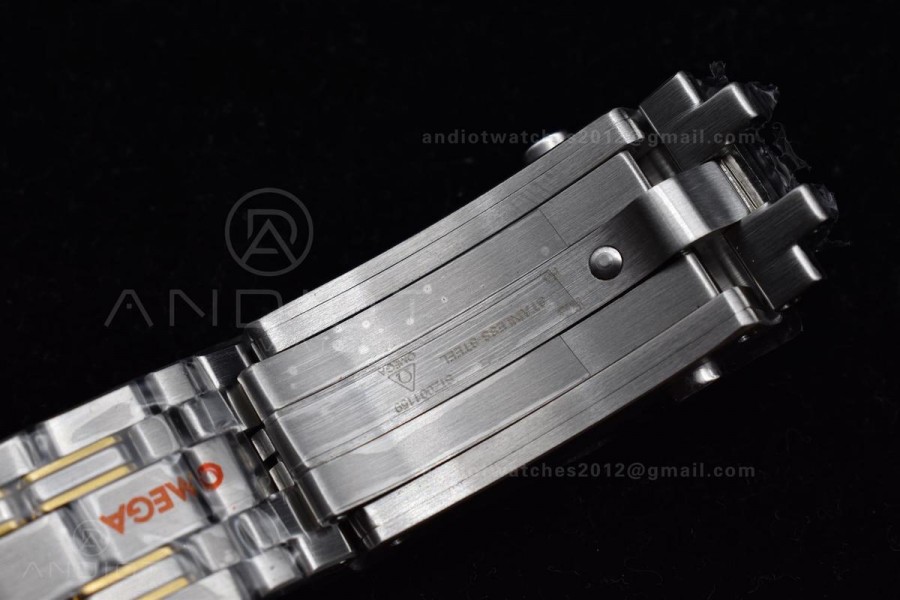 Seamaster Diver 300M SS/YG ORF 1:1 Best Edition Black Ceramic Black Dial on SS Bracelet A8800 