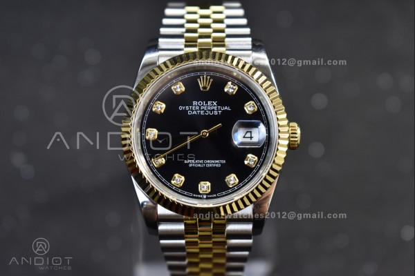DateJust 36 126233 GMF Gold Plated 904L Steel Blac...