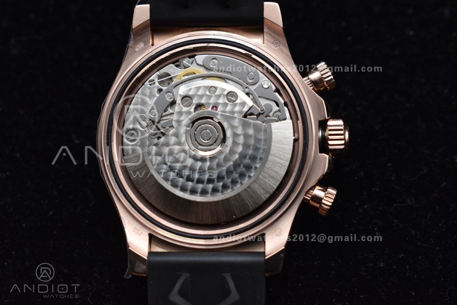 Daytona RG TWF Black Ceramic Bezle Black Dial on Black Rubber Strap A7750