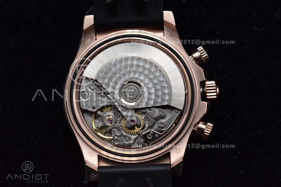Daytona RG TWF Black Ceramic Bezle Black Dial on Black Rubber Strap A7750