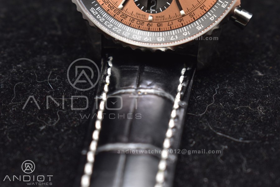 Navitimer Chrono 43mm 1:1 Best Version SS/LE L-Orange/Blk BLS A7750