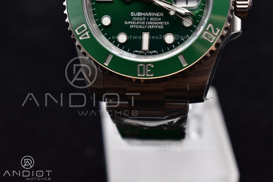 Submariner 116610 LV Green Ceramic C+F 904L 1:1 Best Edition On SS Bracelet VR3135