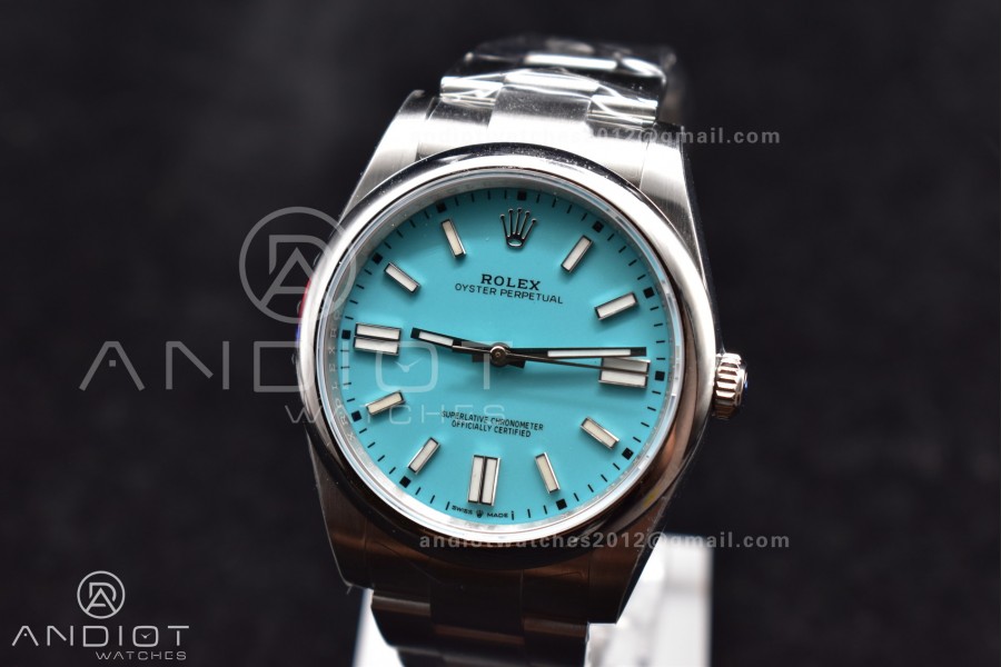Oyster Perpetual 41mm 124300 JVS 1:1 Best Edition 904L Steel Tiffany Iced Blue Dial On SS Bracelet VR3230