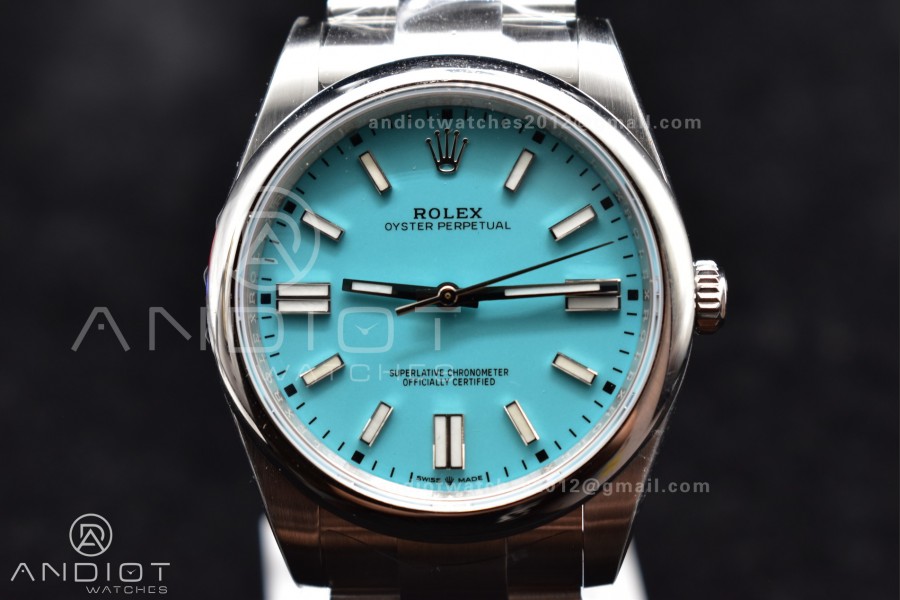 Oyster Perpetual 41mm 124300 JVS 1:1 Best Edition 904L Steel Tiffany Iced Blue Dial On SS Bracelet VR3230
