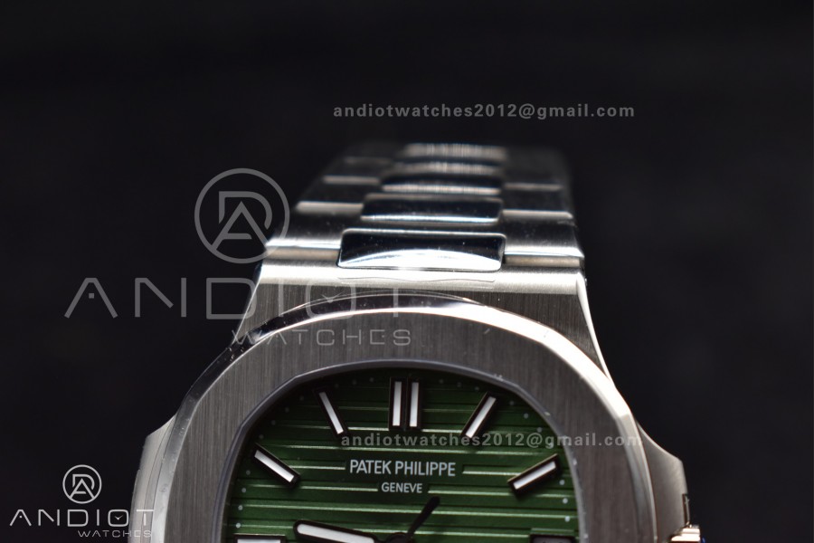 Nautilus 5711/1A 3KF 1:1 Best Edition Green Textured Dial On SS Bracelet A324 Super Clone V2