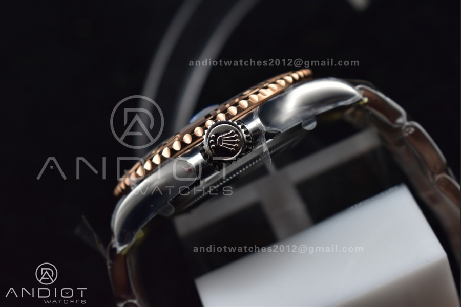 Yacht-Master 126621 Clean 1:1 Best Edition Rose Gold Plated 904L Steel Brown Dial On SS Bracelet VR3235