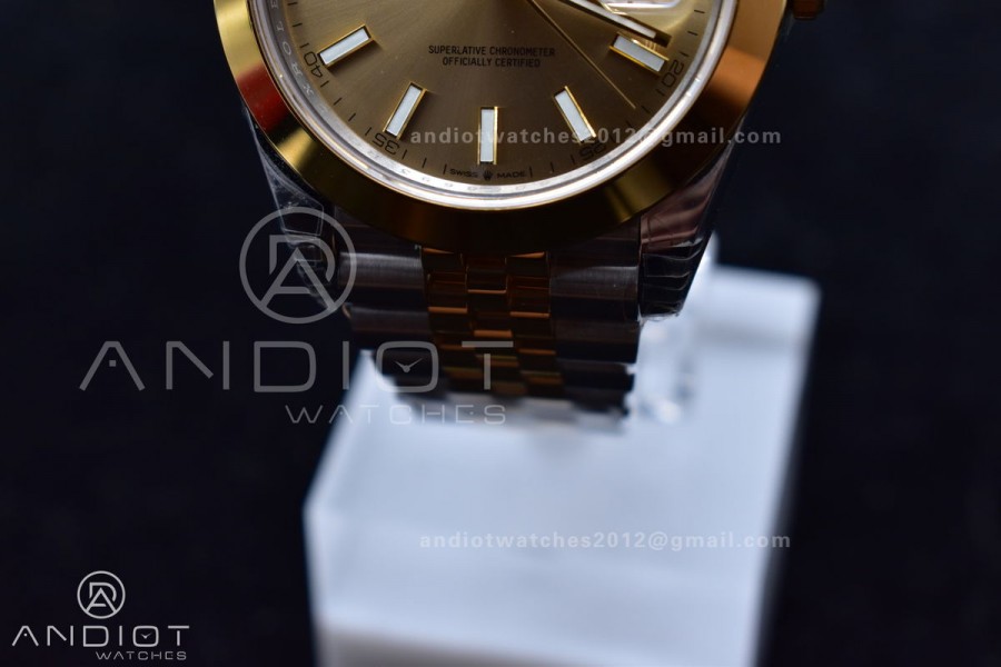 DateJust 41 126331 VSF 1:1 Best Edition 904L Steel Yellow Gold Dial On SS/YG Jubilee Bracelet VS3235