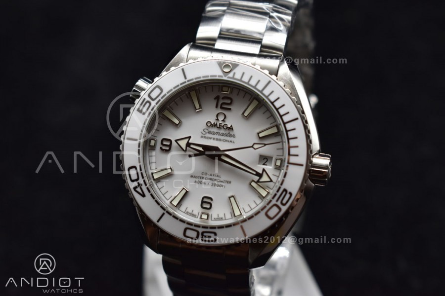 VS Factory White 39.5mm Seamaster Planet Ocean 600m Made 1:1 like Genuine