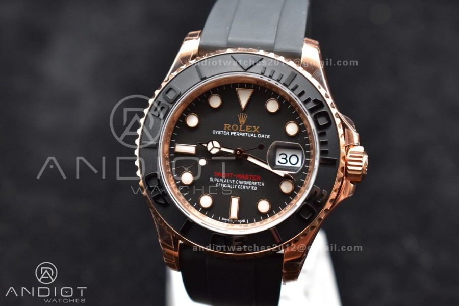 Yacht-Master 116655 VSF 1:1 Best Edition Black Ceramic Bezel on Oysterflex Rubber Strap VS3135