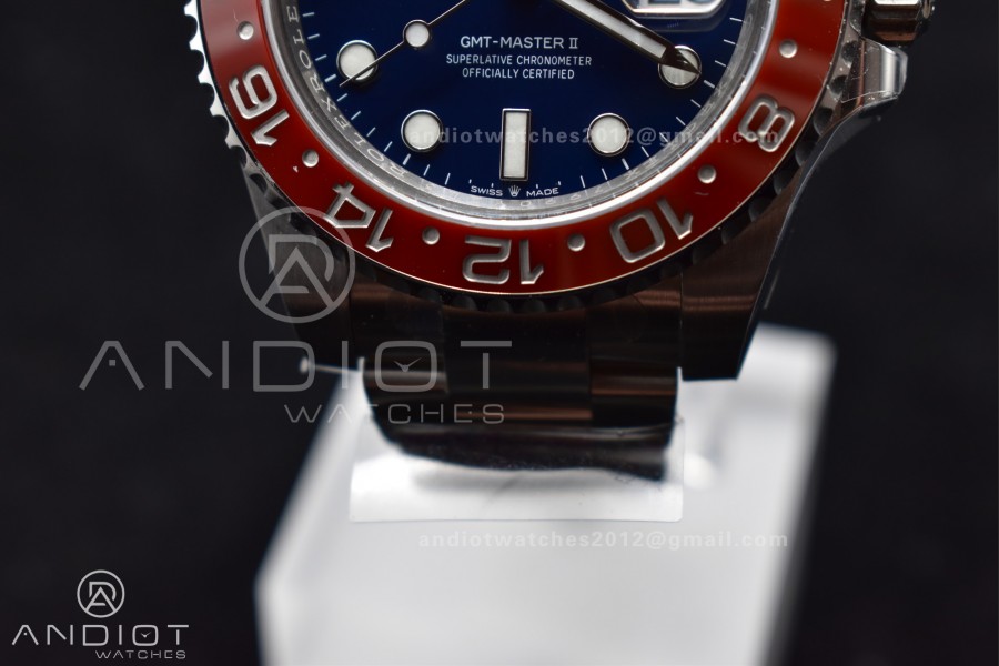 GMT Master II 126710 BLRO 904L SS Clean Factory 1:1 Best Edition on Oyster Bracelet Blue Dial VR3186 CHS