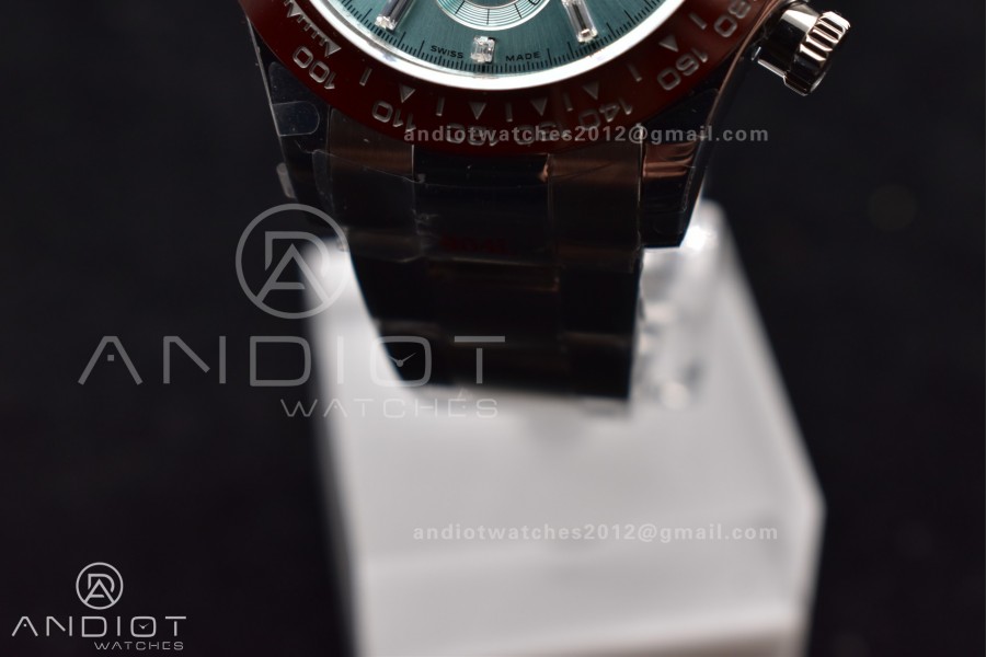 Daytona 116506 QF 1:1 Best Edition Ice Blue Dial Crystal Markers on SS Bracelet SH4130 V3 (Gain Weight)