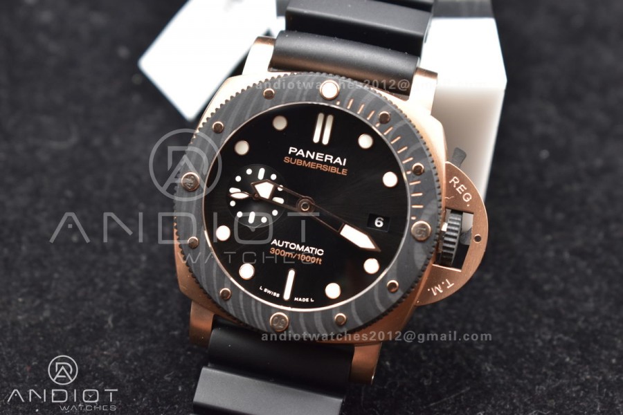 PAM1070 W SBF 1:1 Best Edition Black Dial on Black Rubber Strap P900