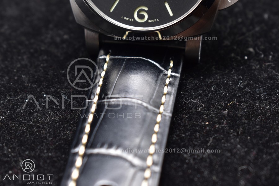 PAM1312 SBF 1:1 Best Edition Black Dial on Black Leather Strap P.9010 Clone