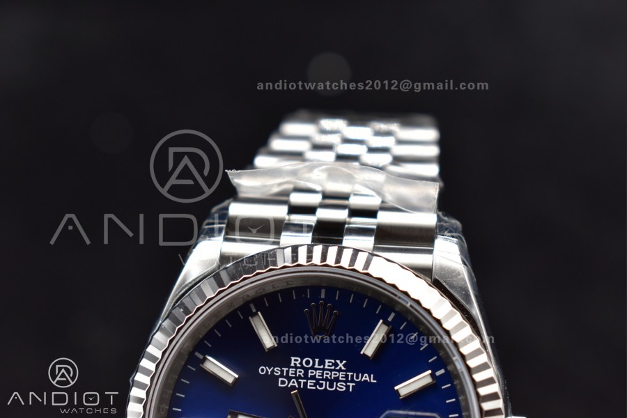 DateJust 36 SS 126234 VSF 1:1 Best Edition 904L Steel Blue Stick Dial On Jubilee Bracelet VS3235