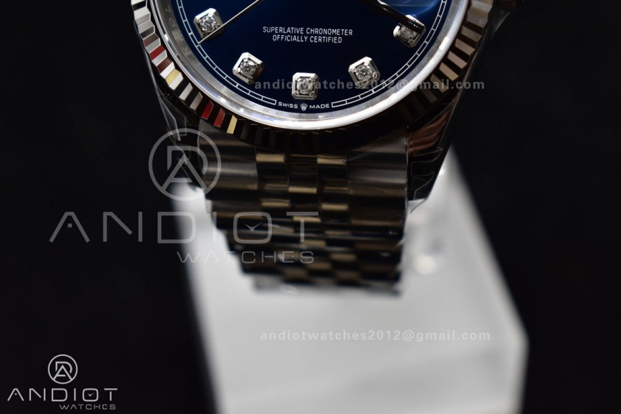 DateJust 36 SS 126234 VSF 1:1 Best Edition 904L Steel Blue Diamond Dial On Jubilee Bracelet VS3235