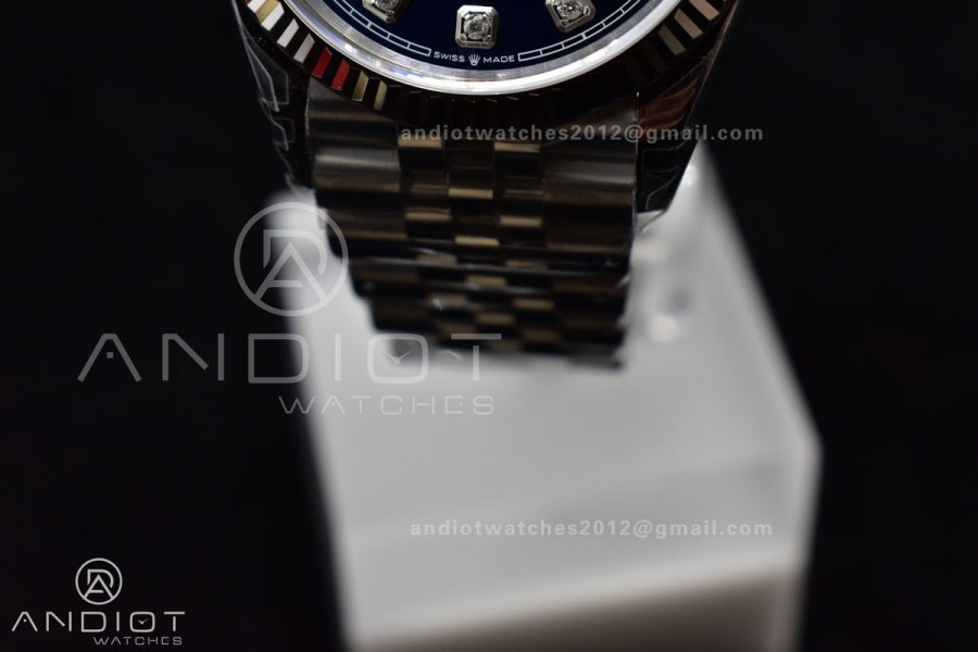 DateJust 36 SS 126234 VSF 1:1 Best Edition 904L Steel Blue Diamond Dial On Jubilee Bracelet VS3235