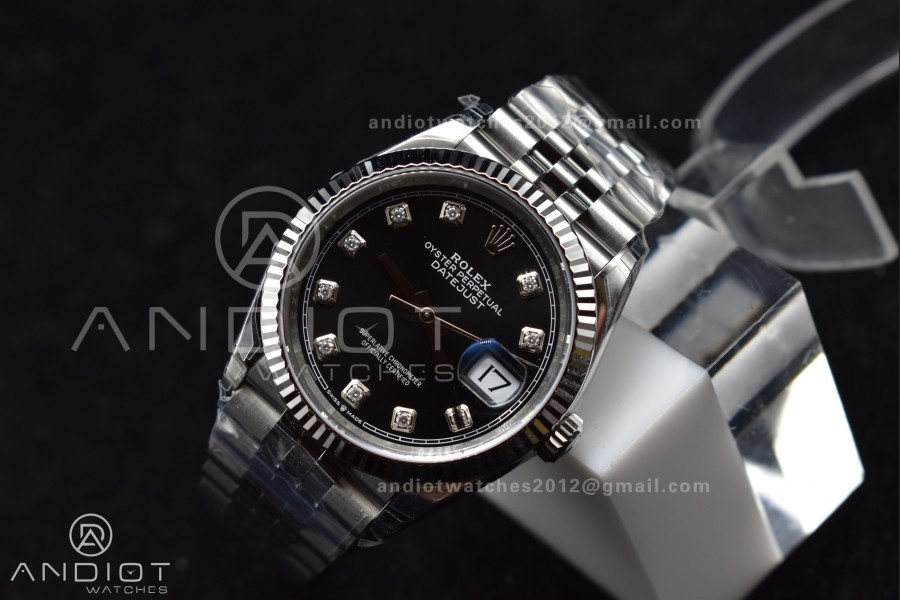 DateJust 36 SS 126234 VSF 1:1 Best Edition 904L Steel Black Diamond Dial On Jubilee Bracelet VS3235