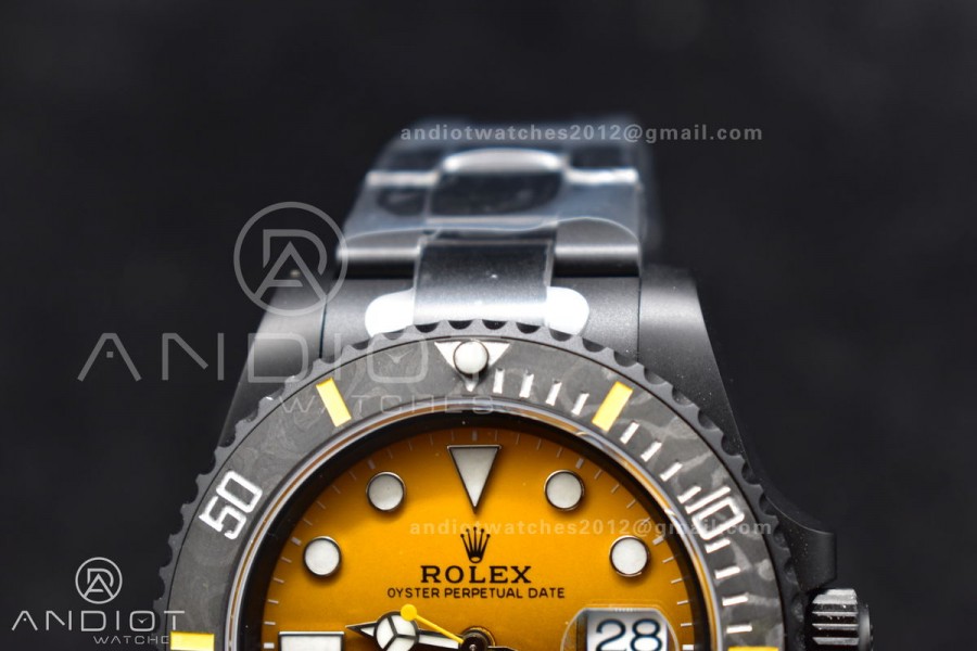 Submariner DIW DLC VSF 1:1 Best Edition Black/Yellow Dial on DLC Bracelet VS3135