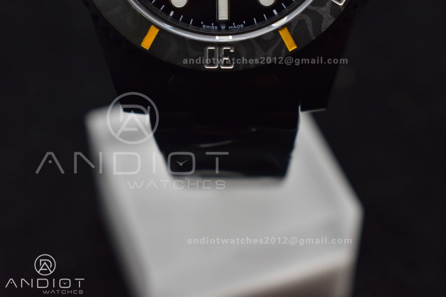 Submariner DIW DLC VSF 1:1 Best Edition Black/Yellow Dial on DLC Bracelet VS3135