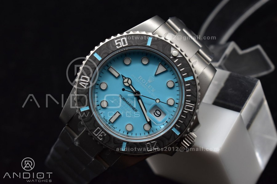 Submariner DIW Sandblasted VSF 1:1 Best Edition Tiffany Blue Dial on SS Bracelet VS3135