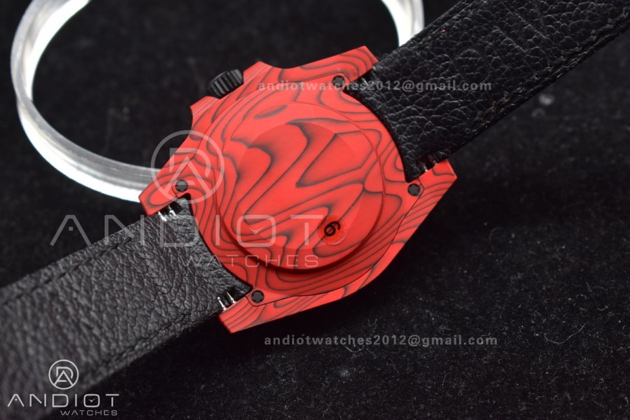 Submariner DIW Red Carbon VSF 1:1 Best Edition Black Dial on Black Nylon Strap VS3135