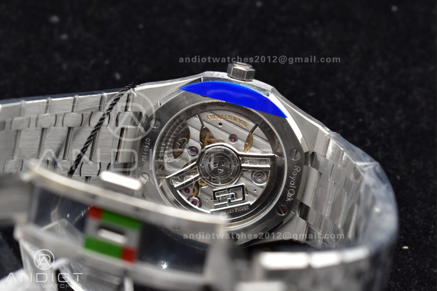 Royal Oak 41mm 15510 "50th Anniversary" SS ZF 1:1 Best Edition Blue Textured Dial on SS Bracelet A4302