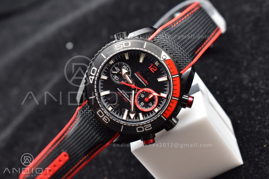 OM Factory Best Edition Omega Planet Ocean Chronograph with Functional 3:00 Subdial Counter Volvo Ocean 2017/2018 Race Deep Black Edition