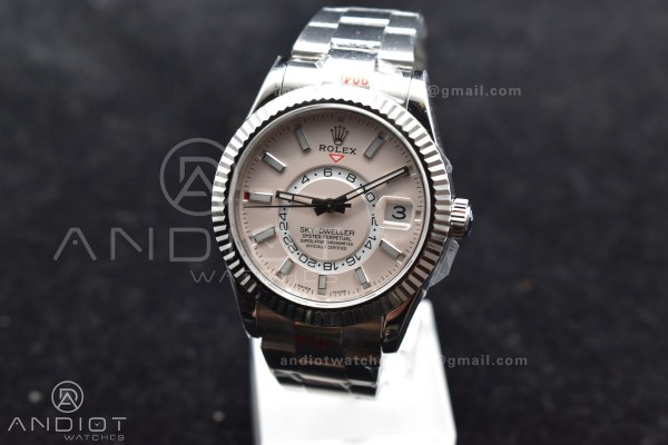 Skydweller SS TWF Best Edition White Dial on SS Br...