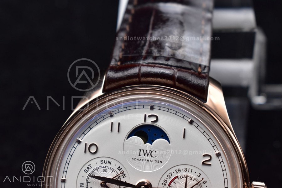 Portugieser Perpetual Calendar RG 5033 V9F Best Edition White Dial on Brown Leather Strap A52610