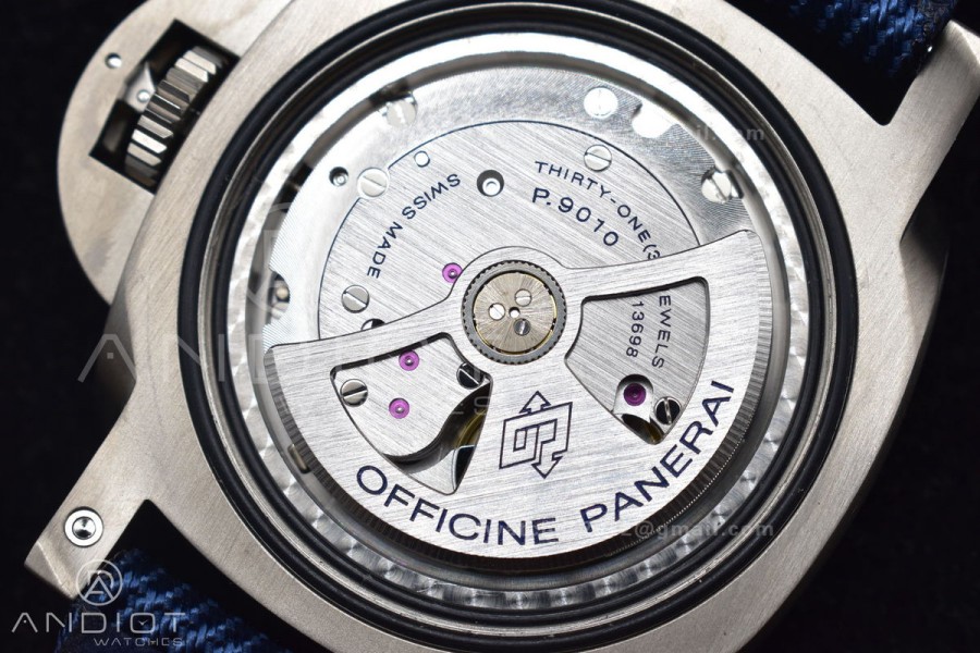 PAM985 Mike Horn Submersible Tit Blue TI/NY VSF P9010