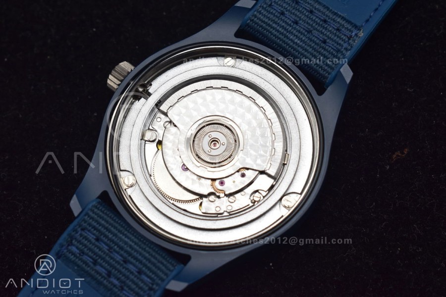 Watch of Pilot 'Laureus Sport for Good' Blue Ceramic M+F Best Edition on Blue Nylon Strap A2892