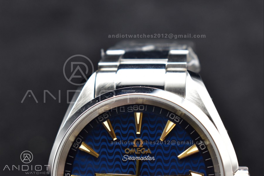 Aqua Terra 150M SS VSF 1:1 Best Edition Blue Waved Dial On SS Bracelet A8500