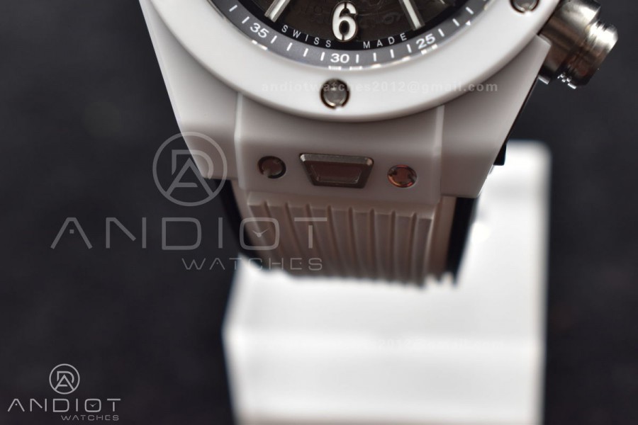 Big Bang Unico White Ceramic ZF 1:1 Best Edition Skeleton Dial on White Rubber Strap A1280