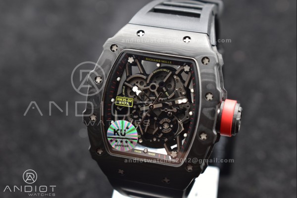 RM035-02 KUF Best Edition Skeleton Dial Red on Bla...