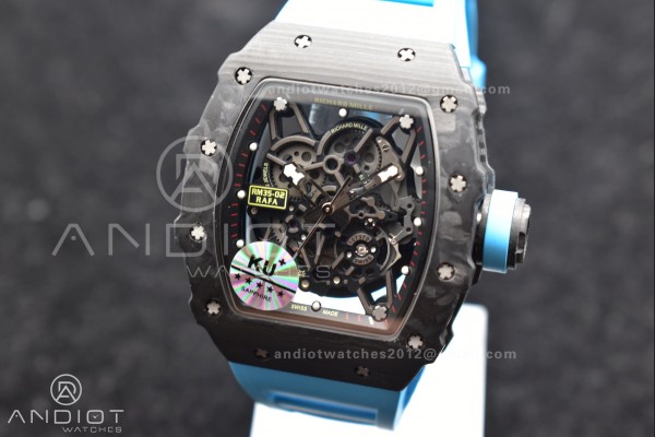 RM035-02 KUF Best Edition Skeleton Dial Red on Blu...