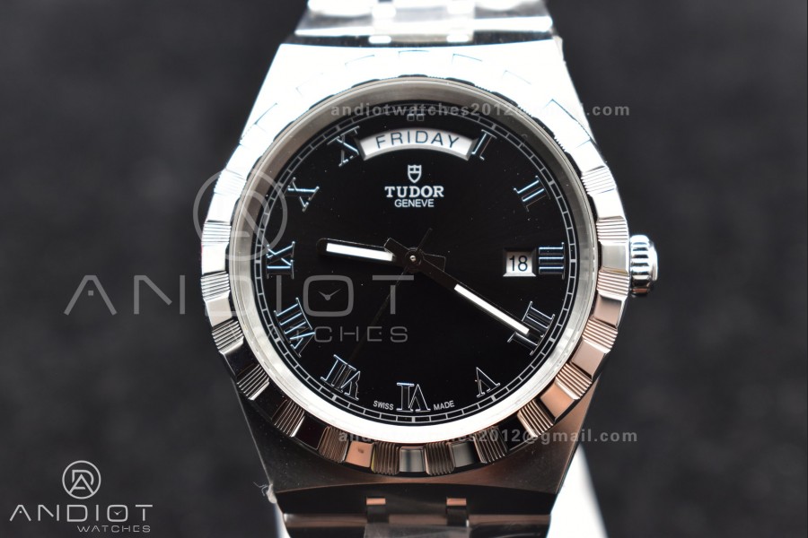 Tudor Royal V7F 1:1 Best Edition Black Dial on SS Strap A2836 