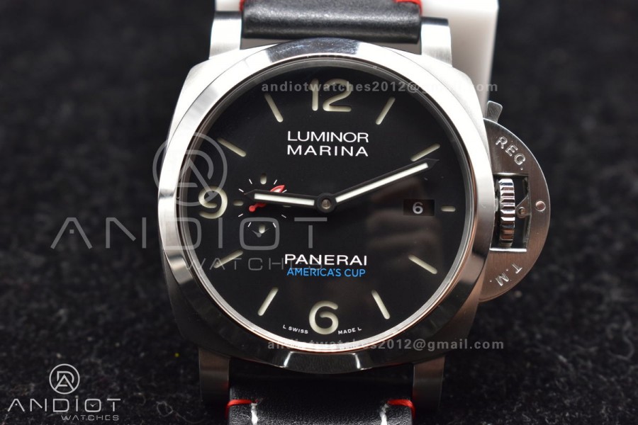 PAM732  TTF 1:1 Best Edition Dark Green Dial on Brown Leather Strap P9010