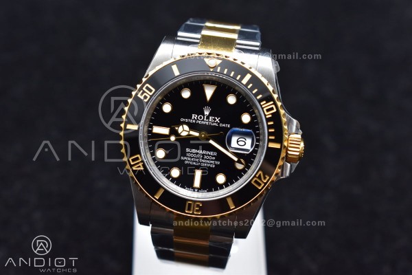 Submariner 126613 LN SS/YG Black Ceramic 904L Stee...