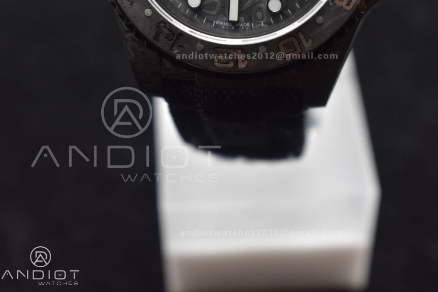 GMT DIW Carbon OMF Best Edition All Black Black Dial on Black Nylon Strap SA3186 CHS