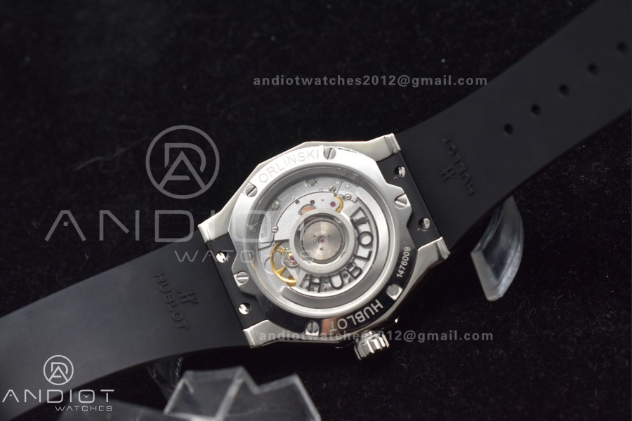 Classic Fusion Orlinski APSF 1:1 Best Edtion Black Faceted Dial On Black Rubber Strap A2892
