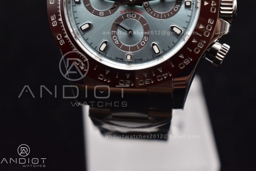 Daytona 116506 Brown Ceramic BTF 1:1 Best Edition Ice Blue Dial on SS Bracelet SA4130 V2