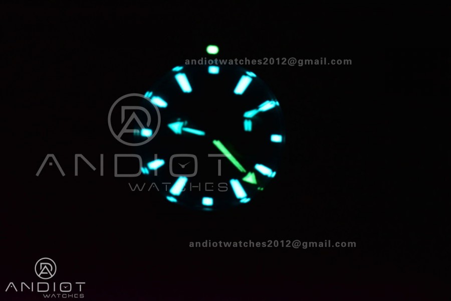 Planet Ocean Master Chronometer OMF DLC Black/Orange Bezel Black Dial on Black Nylon Strap A9900 (Black Balance Wheel) 
