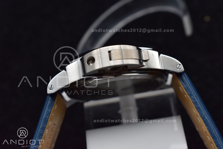 PAM1085 SS HWF 1:1 Best Edition on Blue Leather Strap A6497 