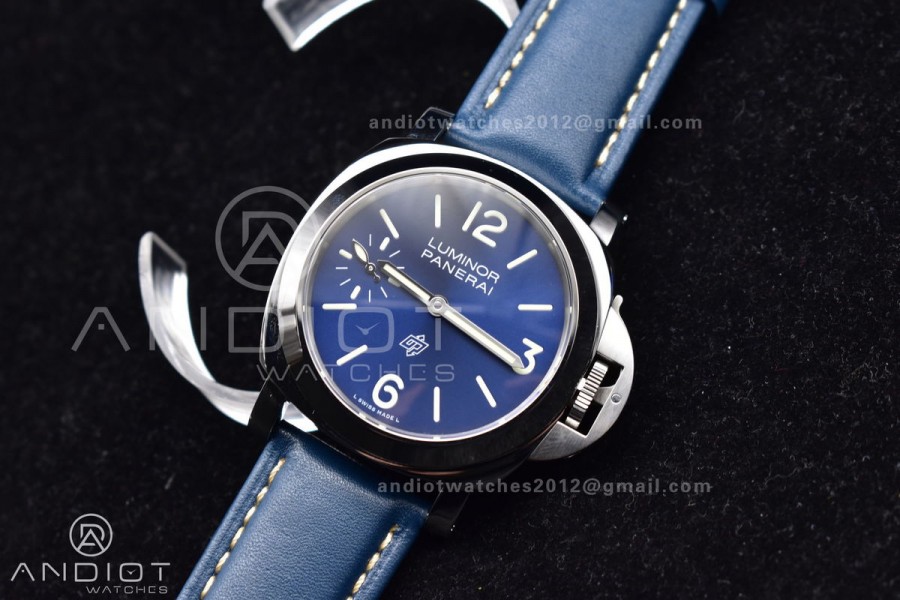 PAM1085 SS HWF 1:1 Best Edition on Blue Leather Strap A6497 