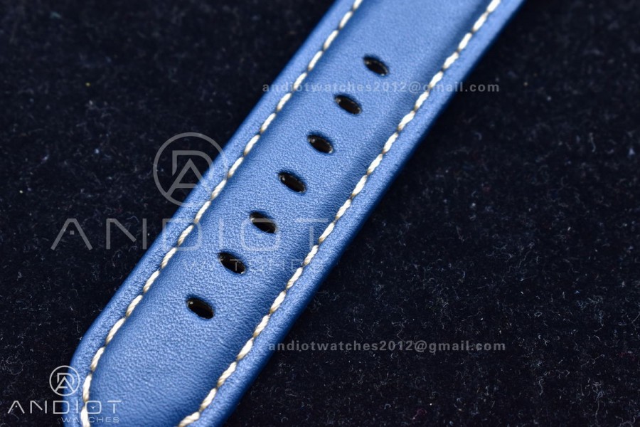 PAM1085 SS HWF 1:1 Best Edition on Blue Leather Strap A6497 