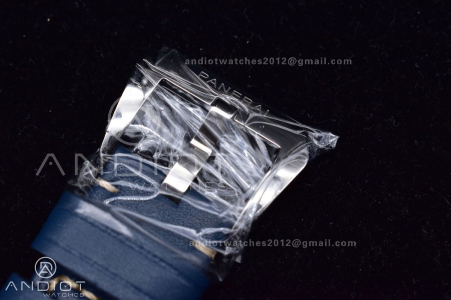 PAM1085 SS HWF 1:1 Best Edition on Blue Leather Strap A6497 