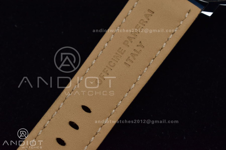 PAM1085 SS HWF 1:1 Best Edition on Blue Leather Strap A6497 