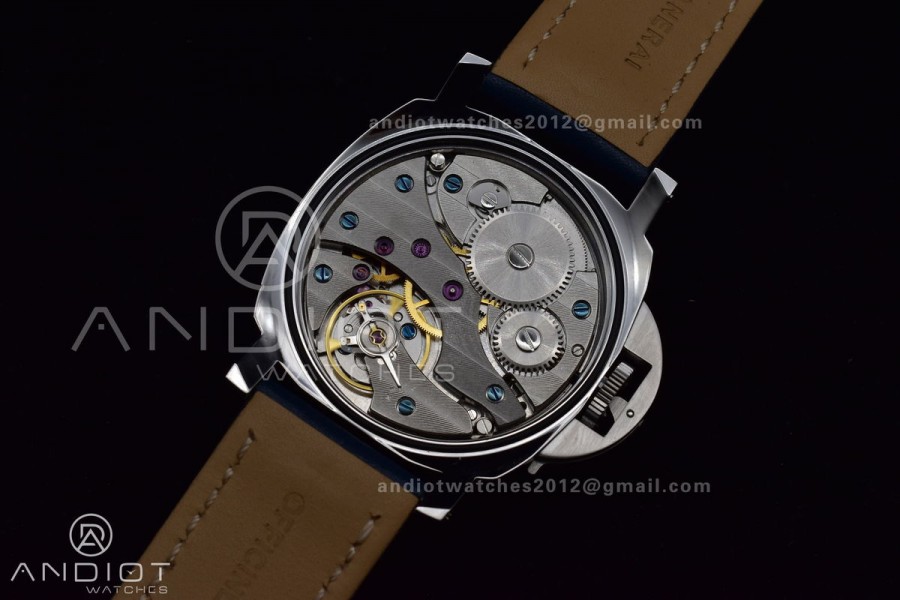 PAM1085 SS HWF 1:1 Best Edition on Blue Leather Strap A6497 
