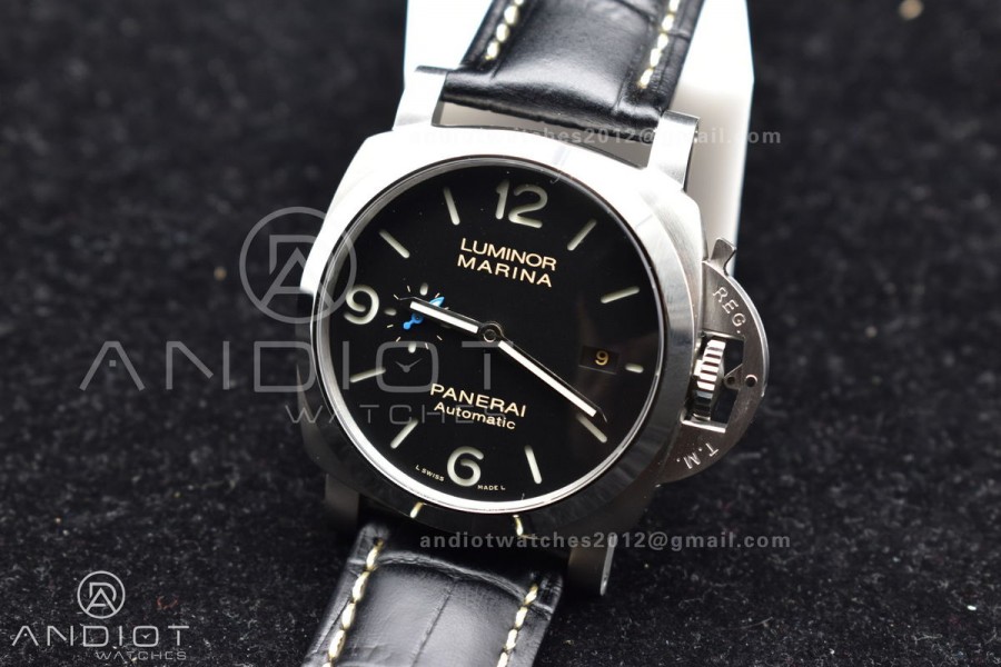 PAM1359 W TTF 1:1 Best Edition on Black Leather Strap P9010 