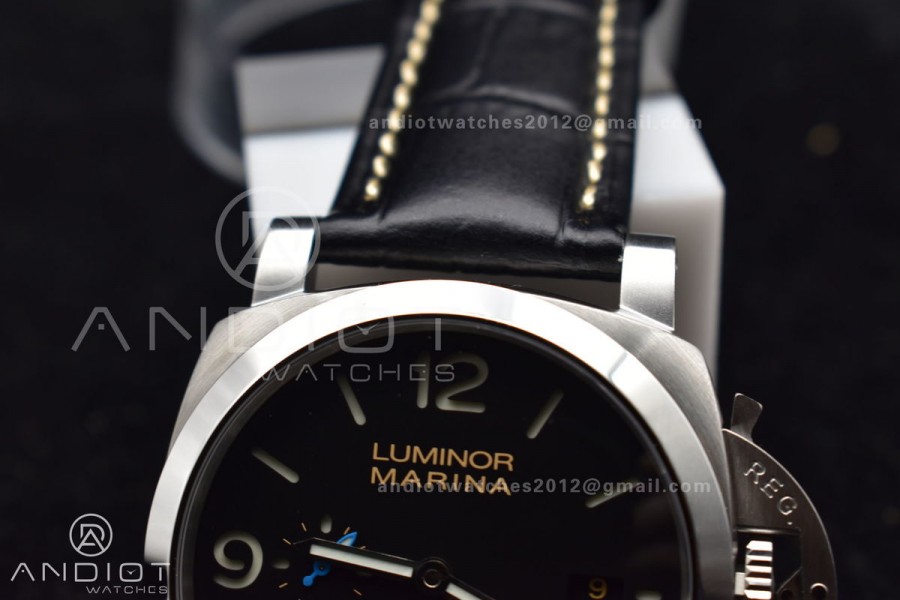 PAM1359 W TTF 1:1 Best Edition on Black Leather Strap P9010 
